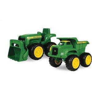 Sandbox Toys - Includes Dump Truck Toy and Tractor Toy with Loader, Kids Toys